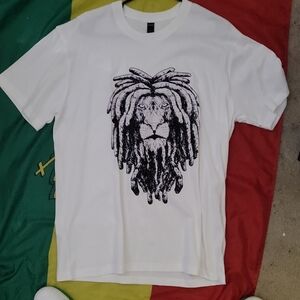 White Graphic Lion Tee